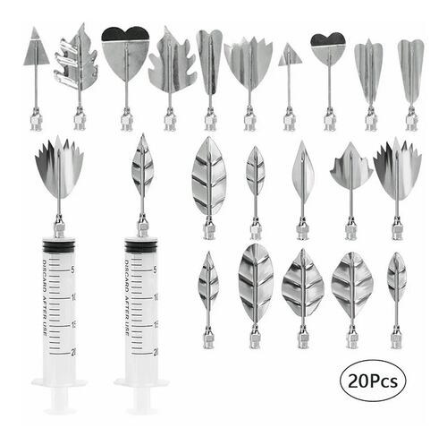 Kit 20 Gubias Boquillas Jeringa Para Decoracion Gelatina