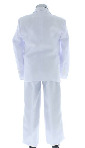 Traje de Niño Tres Piezas Color Blanco 2 a 18 Años.