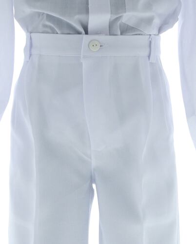 Traje de Niño Tres Piezas Color Blanco 2 a 18 Años.