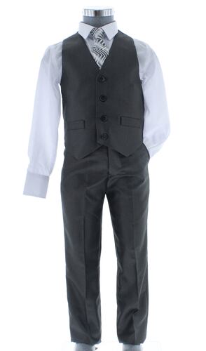 Traje de Niño Tres Piezas Color Gris 2384 2 a 18 Años