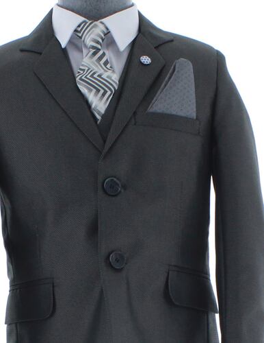 Traje de Niño Tres Piezas Color Gris 2384 2 a 18 Años