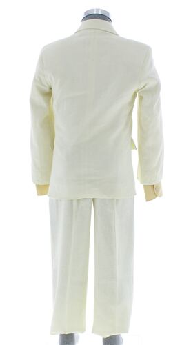 Traje de Niño Tres Piezas Lino Color Hueso 2890 2 a 18 Años.