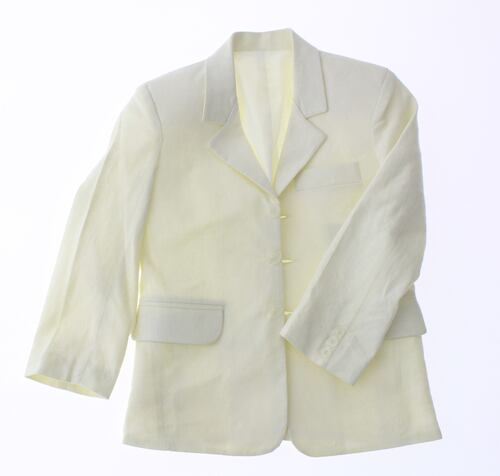 Traje de Niño Tres Piezas Lino Color Hueso 2890 2 a 18 Años.