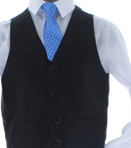 Traje de Niño Tres Piezas Color Negro 2387 2  a 18 Años.