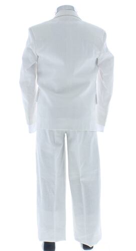 Traje de Niño Tres Piezas Lino Color blanco 2891 2 a 18 Años.