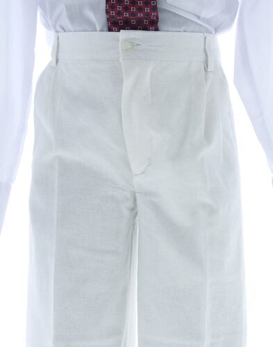 Traje de Niño Tres Piezas Lino Color blanco 2891 2 a 18 Años.