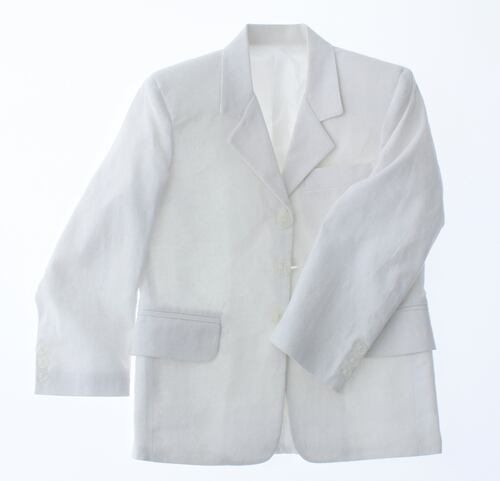 Traje de Niño Tres Piezas Lino Color blanco 2891 2 a 18 Años.