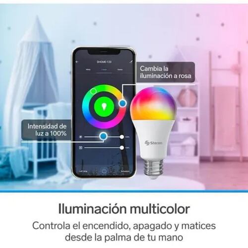 3 Focos Led Wi-fi Multicolor, De 10 W | Shome-120/3