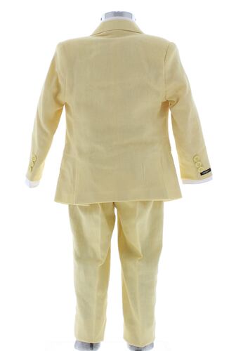 Traje de Vestir Lino Niño Tres Piezas Color Amarillo 2914 1 a 12 Años