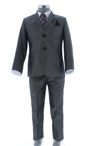 Traje de Vestir Niño Tres Piezas Color Gris 2915 4 a 18 Años.