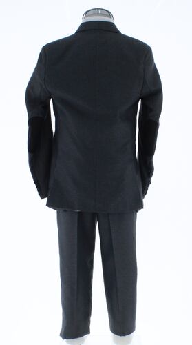 Traje de Vestir Niño Tres Piezas Color Gris Oscuro 2921 12 a 16 Años.