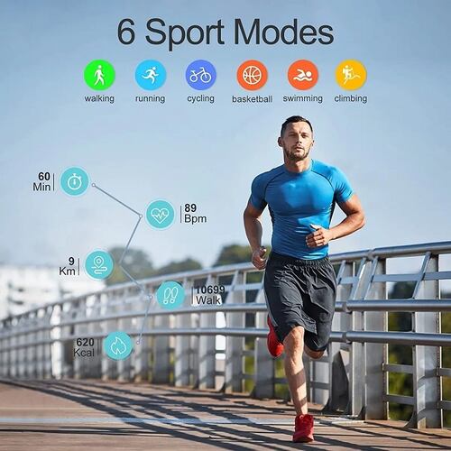 Reloj Inteligente  Deportivo Impermeable Para Hombre Azul