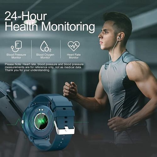 Reloj Inteligente  Deportivo Impermeable Para Hombre Azul