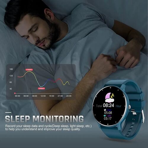 Reloj Inteligente  Deportivo Impermeable Para Hombre Azul