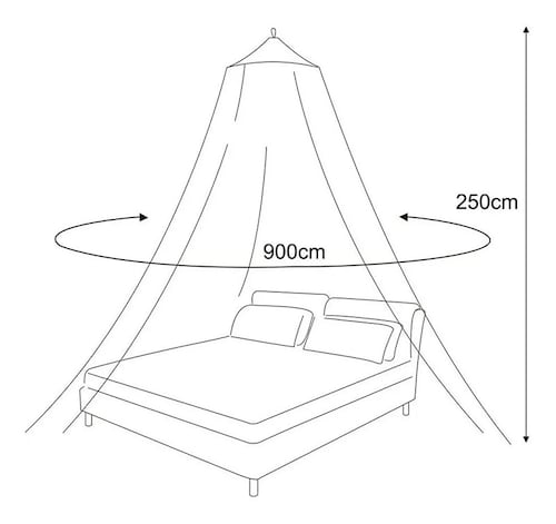 Mosquitera Para Cama Para Cama Individual Y Doble, Blanco