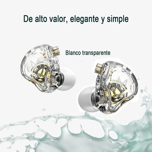 Audífonos In-ear Trn Mt1 Blanco Transparente,con Micrófono