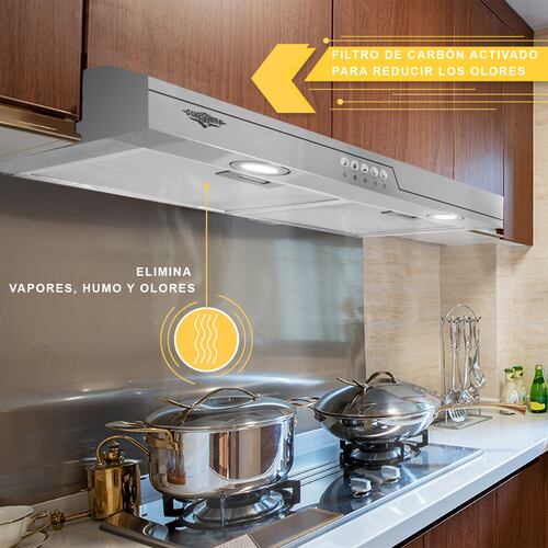 Campana Extractora Purificadora Acero Inoxidable 70 cm Pared Cocina Gutstark