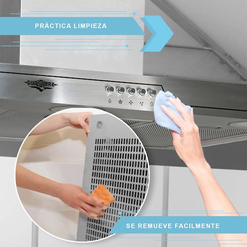 Campana Extractora Purificadora Acero Inoxidable 70 cm Pared Cocina Gutstark