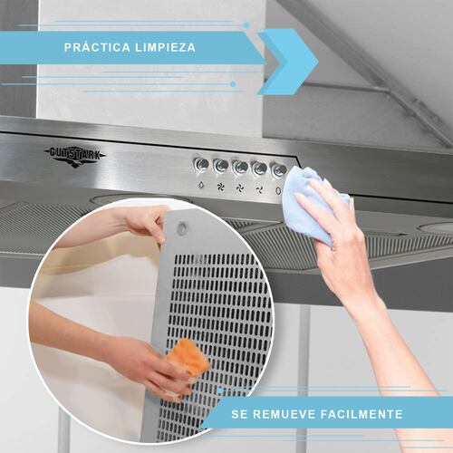 Campana Extractora Purificadora Acero Inoxidable 60 cm Cocina Pared Gutstark