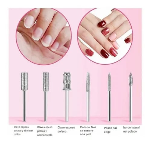 Esmeril Drill Torno Pulidor De Uñas + Set De Puntas