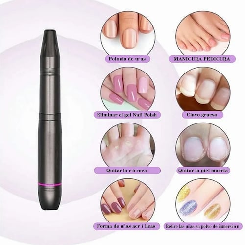 Esmeril Drill Torno Pulidor De Uñas + Set De Puntas