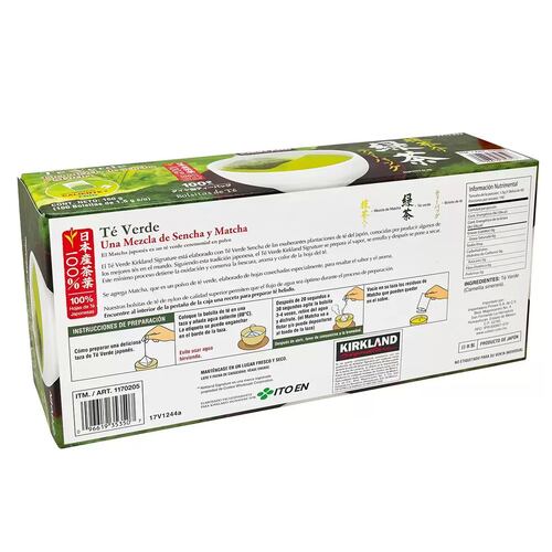 Té Verde Japonés 150g 100 Bolsas Kirkland Signature