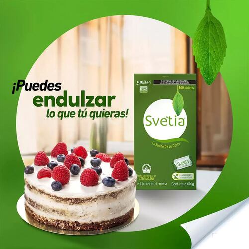 Svetia 600 Sobres De 1g Endulcorante Stevia Sustituto Azúcar