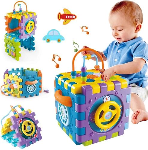 Juguete Didáctico 6en1 Música Cubo De Actividades Para Bebés