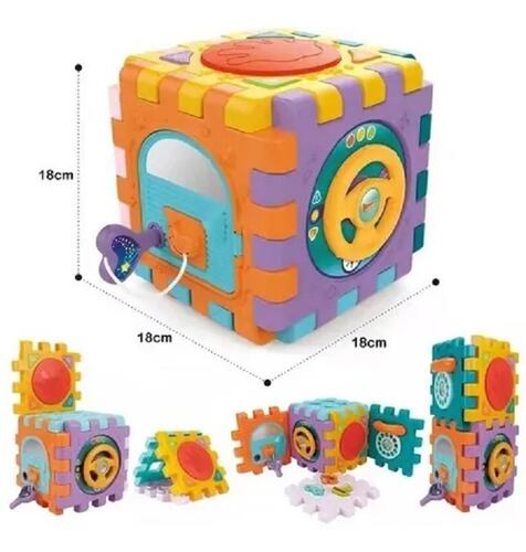 Juguete Didáctico 6en1 Música Cubo De Actividades Para Bebés