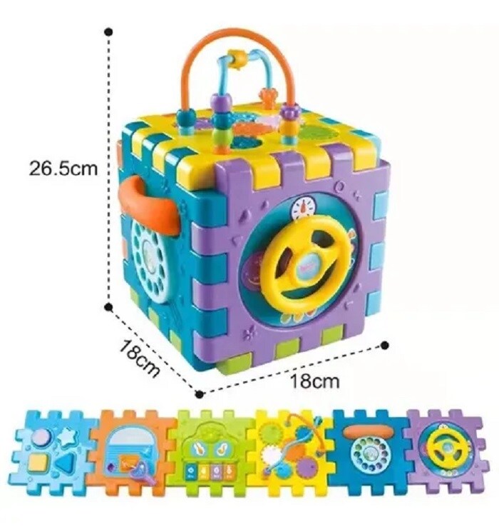 Ponpon Busy Cube Para Crianças Pequenas, 6 Em 1 Cubo De Ativ | Frete grátis Ponpon Busy Cube Para Crianças Pequenas, 6 Em 1 Cubo De Ativ | Frete grátis