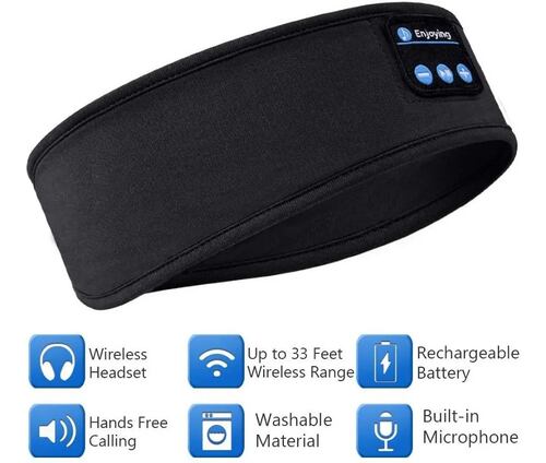 Audífonos Bluetooth Antifaz Para Dormir Negro
