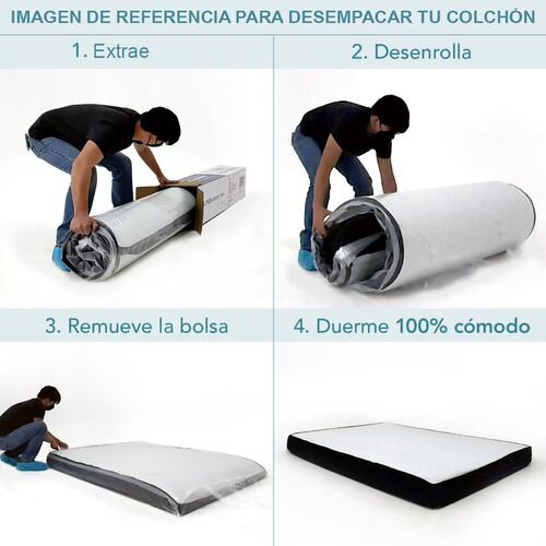 Colchon Memory Foam 3 Capas Ortopedico King Size Nanofort