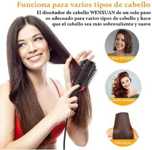 Cepillo Alisador, rizador Y Secador De Cabello Profesional