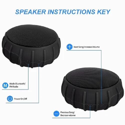 Altavoz Bluetooth Portátil Y Resistente Agua Negro