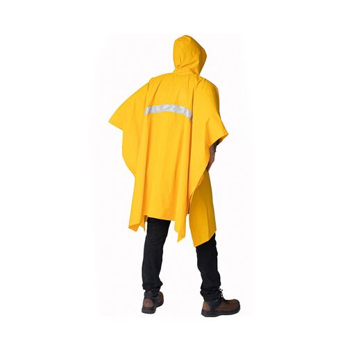 Impermeable Poncho Lluvias capamanga con reflejante Uso rudo Unitalla ...