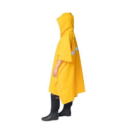 Impermeable Poncho Lluvias capamanga con reflejante Uso rudo Unitalla Unisex.