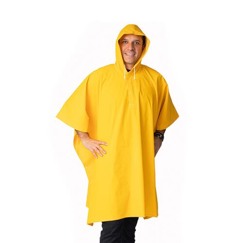 Impermeable Poncho Lluvias capamanga con reflejante Uso rudo Unitalla Unisex.