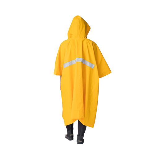 Impermeable Poncho Lluvias capamanga con reflejante Uso rudo Unitalla ...