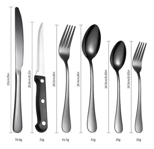 Set 48 Cubiertos Vajilla Cuchillo Cuchara Tenedor Color Plata