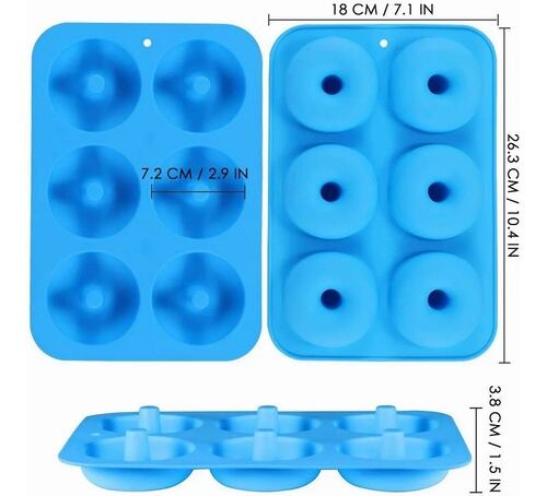 Molde De Silicona Para Dona 4 Piezas