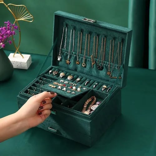 Estuche Caja Joyería Retro Multifuncional Grand Capacidad