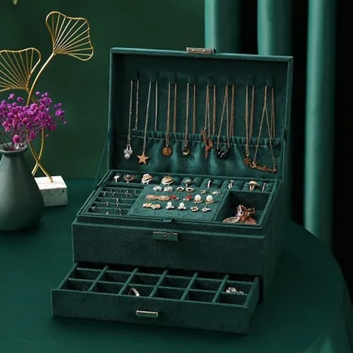 Estuche Caja Joyería Retro Multifuncional Grand Capacidad