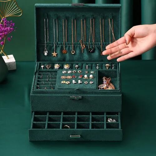 Estuche Caja Joyería Retro Multifuncional Grand Capacidad