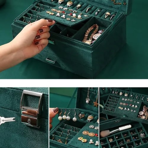 Estuche Caja Joyería Retro Multifuncional Grand Capacidad