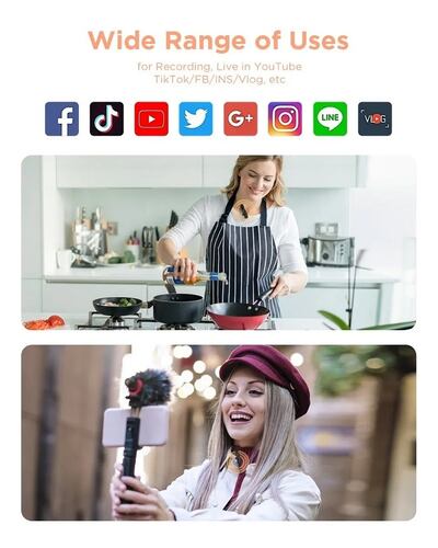 Micrófono De Solapa Inalámbrico Para Android iPhone iPad Rosa