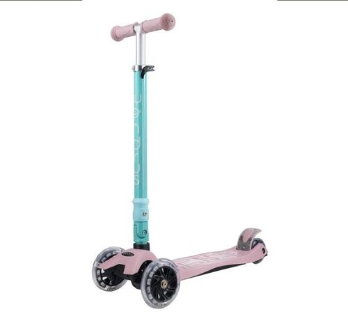 Monopatín De Pie Scooters Rosa Con Verde