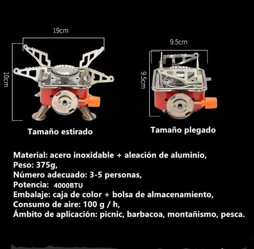 Mini Estufa De Camping Plegable Portátil De Acero Inoxidable