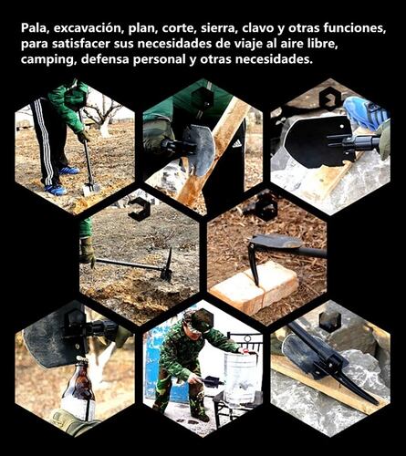 Pala De Acero Portátil Plegable Multifuncional