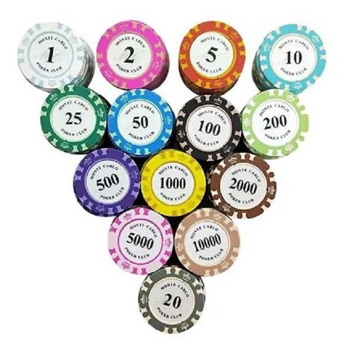 100 Fichas De Pókerr Y Dados Con Números