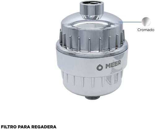 CNX Filtro Cromado para Regadera, Limpia y filtra el Agua para una Mejor Limpieza.